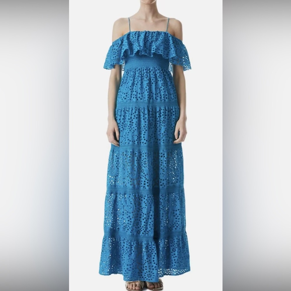 Alice and Olivia New with Tags Teal Maxi Dress